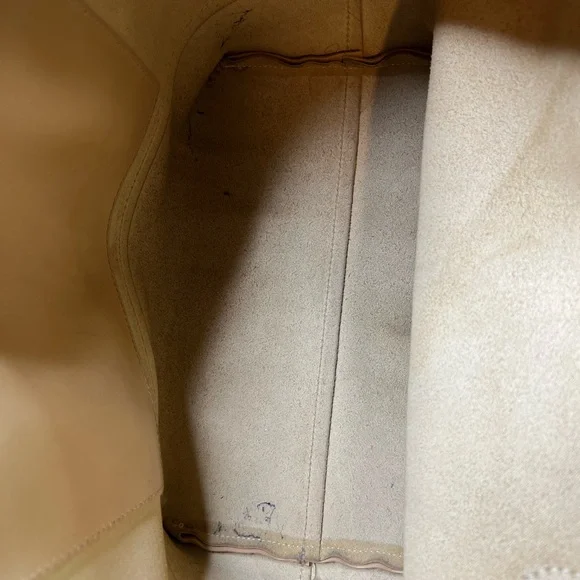 J.Crew Natural Leather Tote Bag Brown Patina Well Loved - Picture 10 of 13